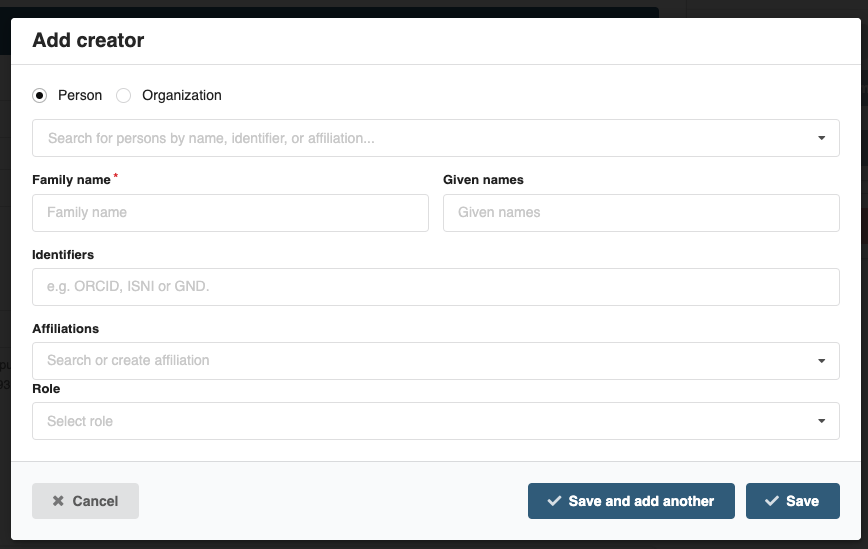 Creators Popup