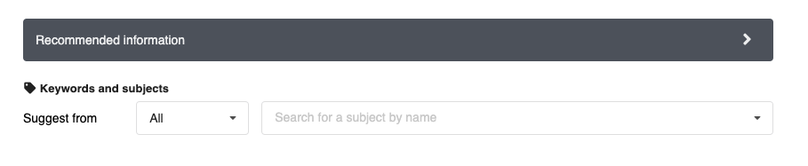 Keywords Popup