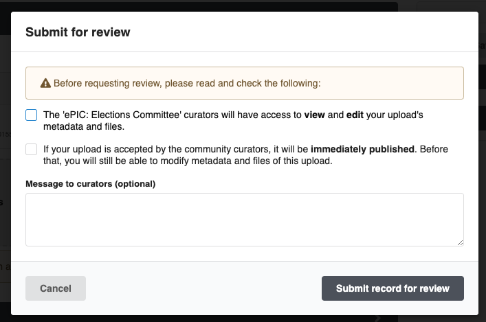 Submit Popup